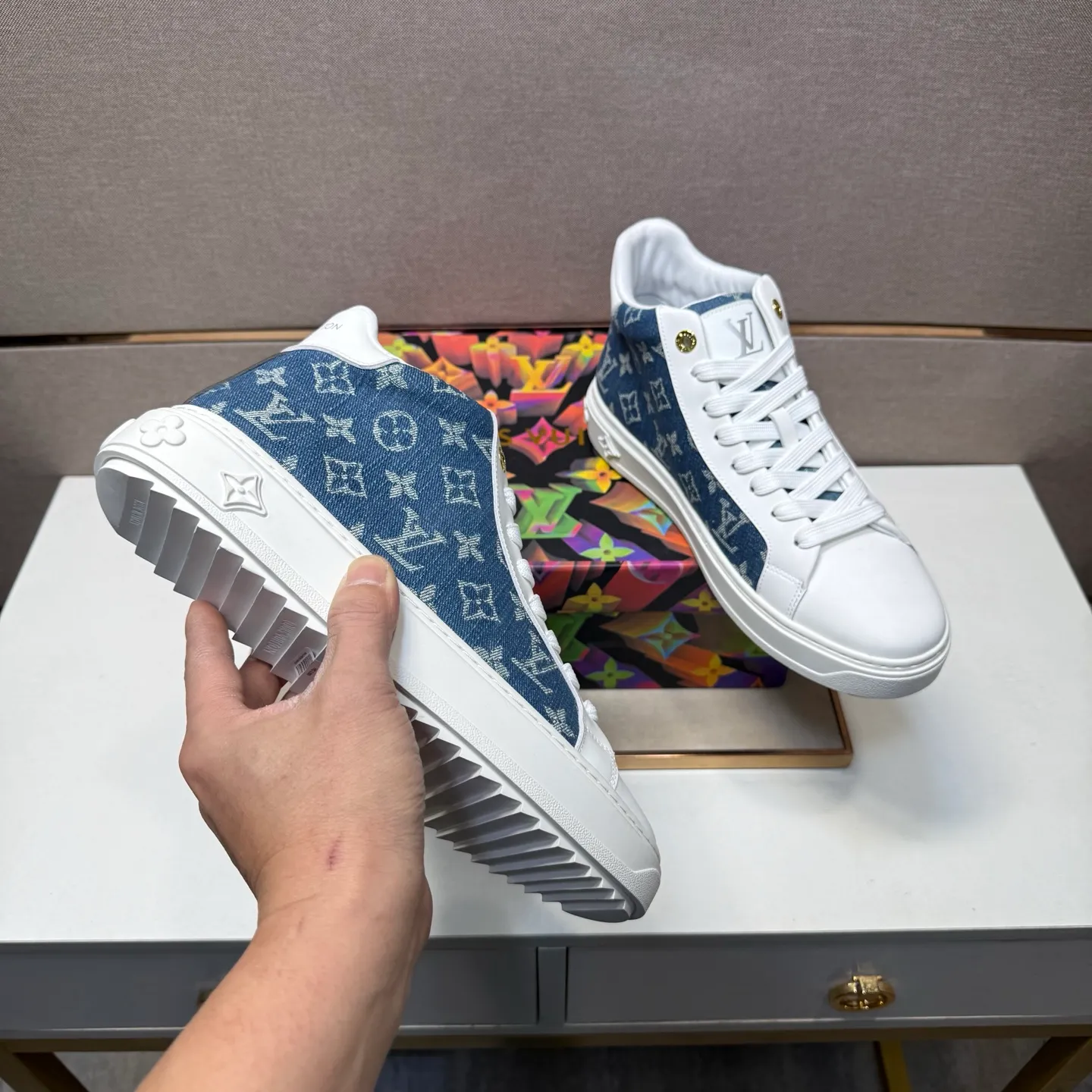 Men's men's shoes 💰pp560 [LV～] Men's casual high-top shoes 2025z cabinet sales simultaneously 🔶Size: 38-44#️⃣ 🔷4 colors🔜The upper is made of multi-material splicing➕Mesh lining, comfortable and breathable, sole: original comfortable and wear-resistant outsole, ⚠️real thing📱photographed🎬real thing is better📢📢📢
